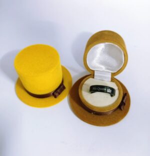Customized Hat Shape Ring Box Wedding Engagement