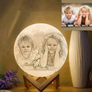 Customized Moon Lamp Engrave Photo - 18 CM
